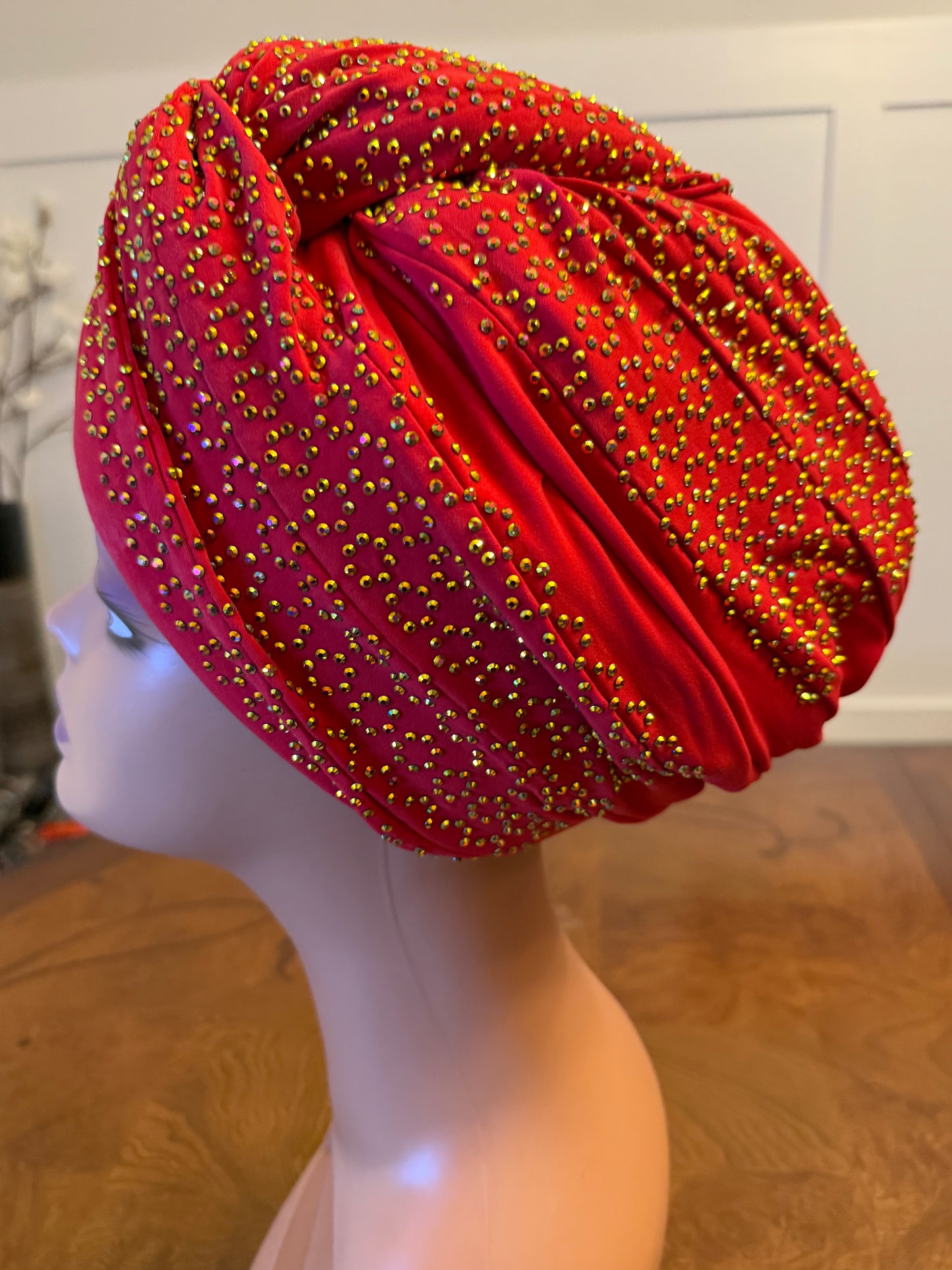 African Stoned Turban/Hat/Cap