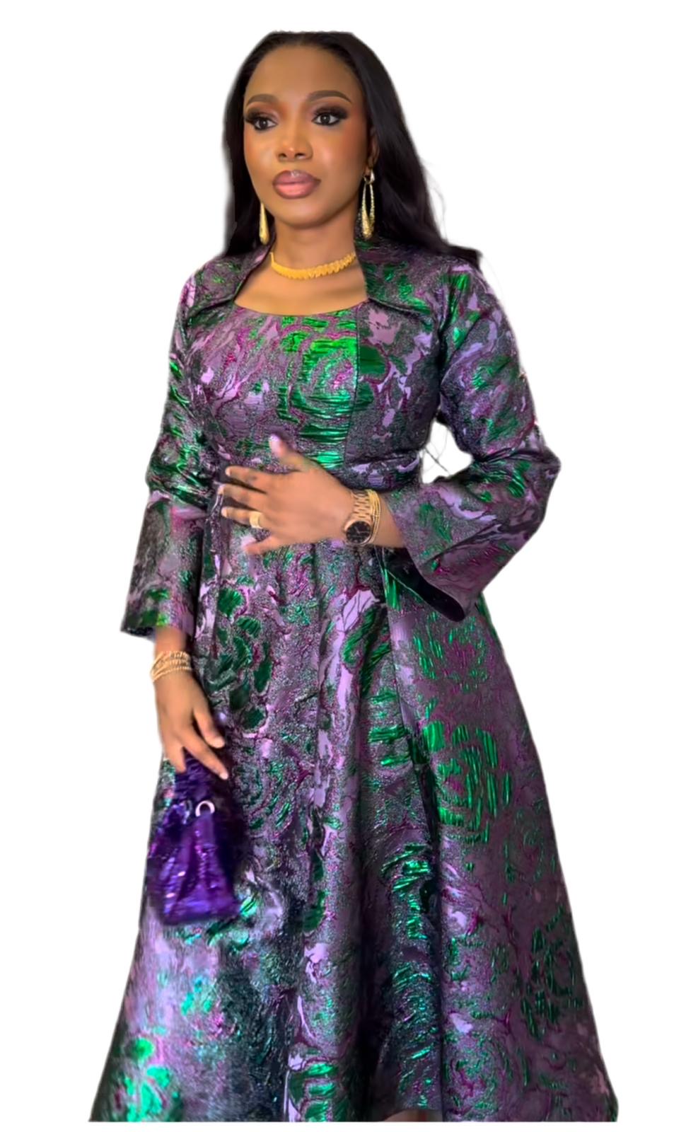 Afro Hodiah Modern Damask Brocade Dress Afro American Outfits