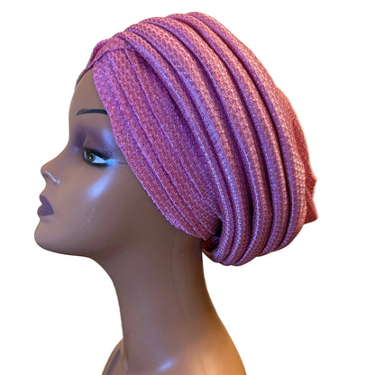 African glittering Step Patterned Turban