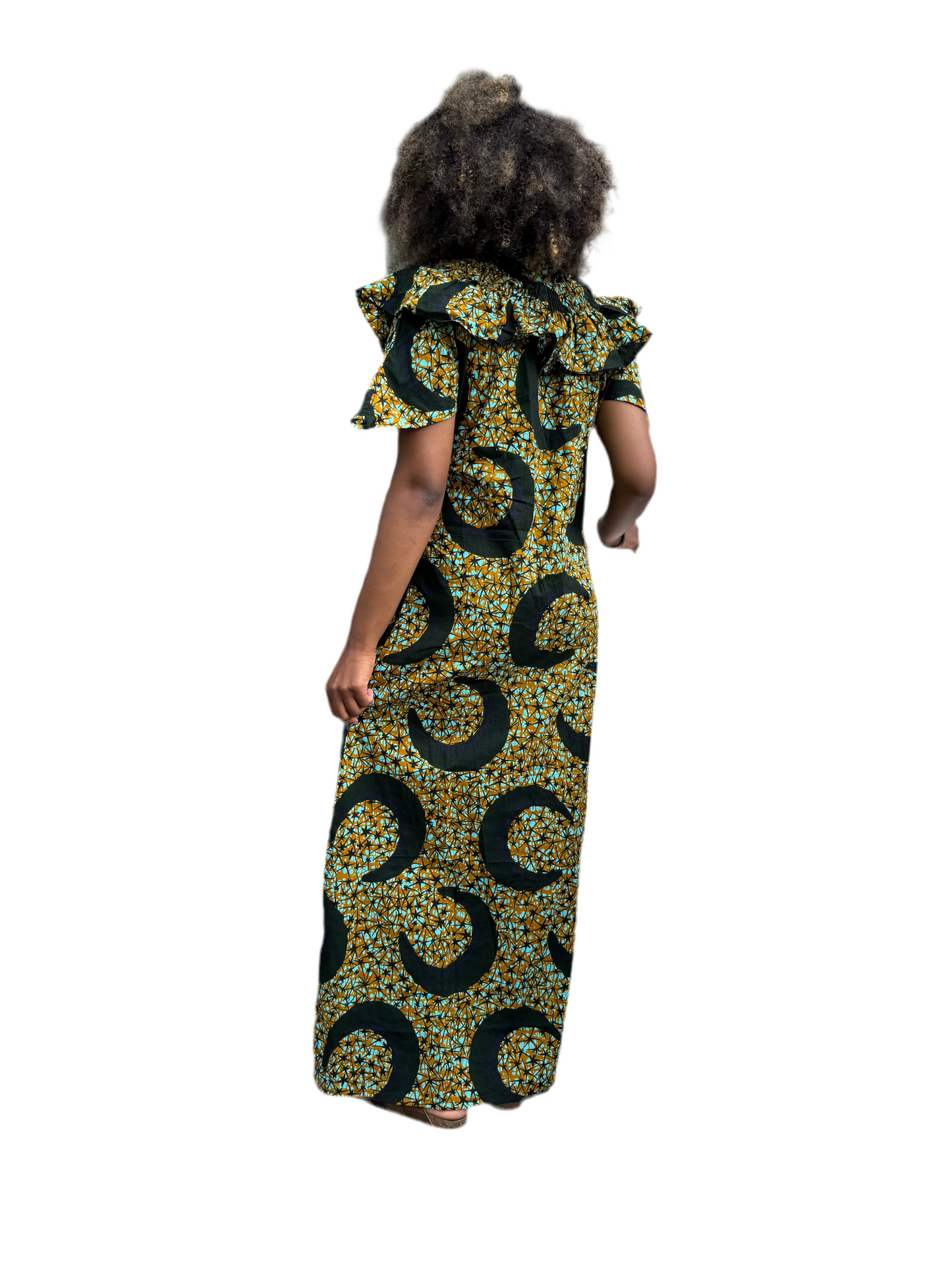 African Ankara Print Afro Hadassah Smoked Top Dress