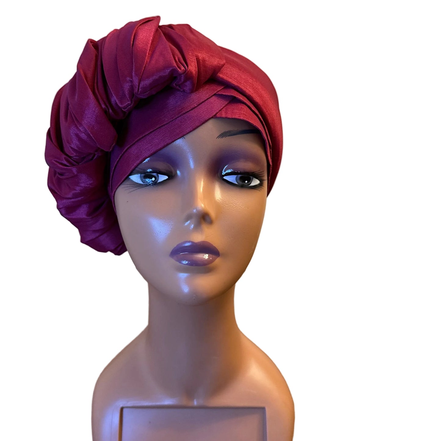 African 2 in 1p Ruffle Turban/Hat/Cap