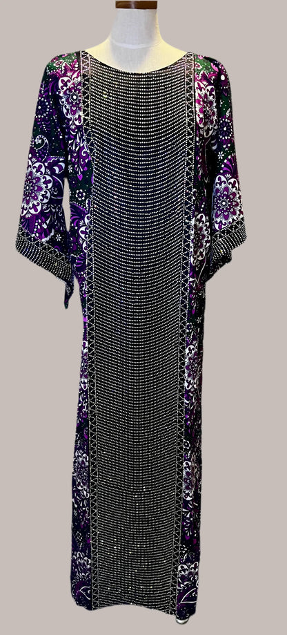 Ankara Kaftan with Front Stones Afro American Outfits