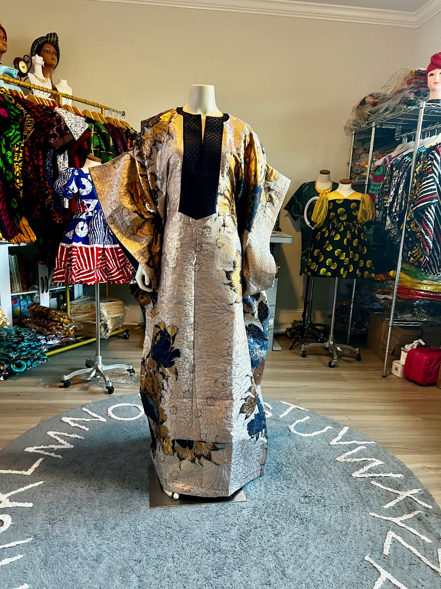 Afro Hadassah Luxury Damask Boubou style 2 Afro American Outfits