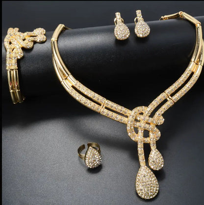 Water Drop Knot Jewelry Set Afro American Outfits