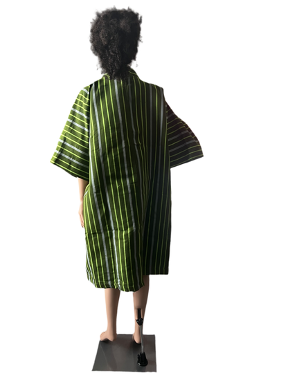 Afro Modern Aso-Oke Dress Short