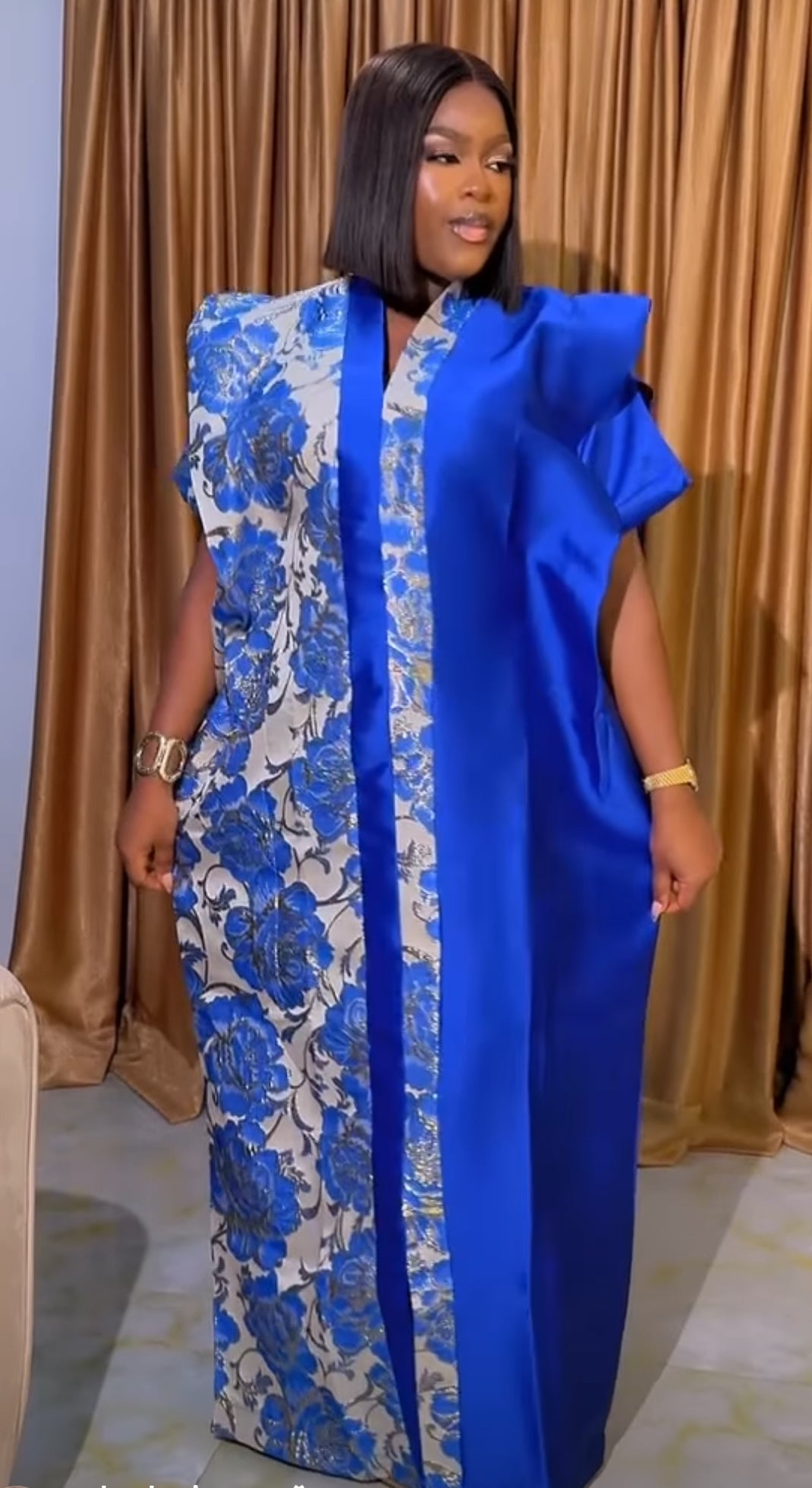 Afro Sharon Mixed Brocade Boubou Afro American Outfits