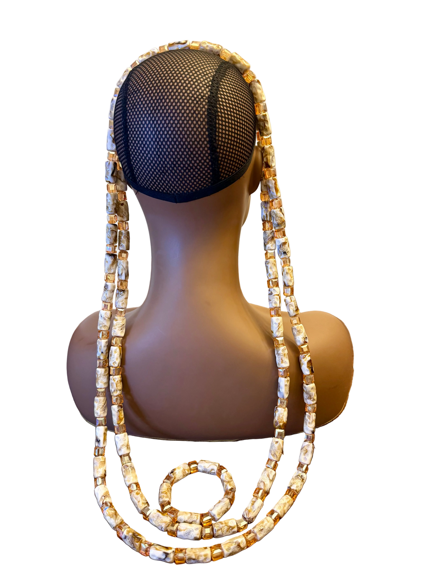 African Traditional Handmade Beads Set for Groom Afro American Outfits