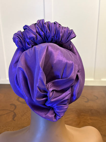 African 2 in 1p Ruffle Turban/Hat/Cap