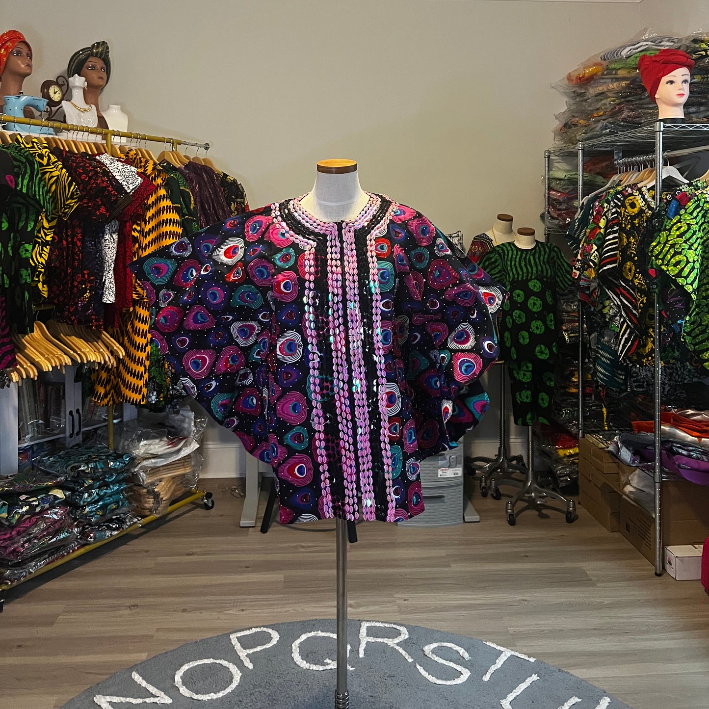 Afro Beaded Ankara Tops/Blouse Style 2