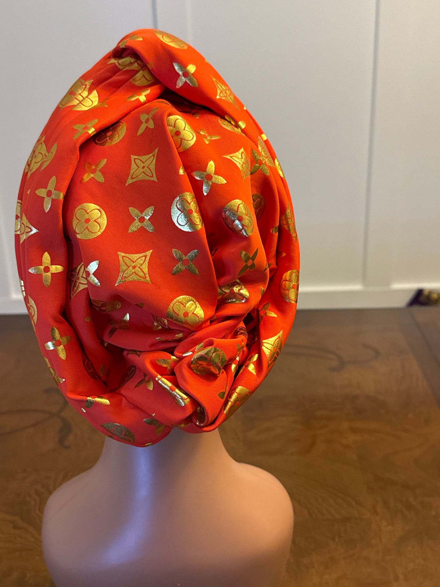 African 2 in 1p Twisted Front Turban/Hat/Cap