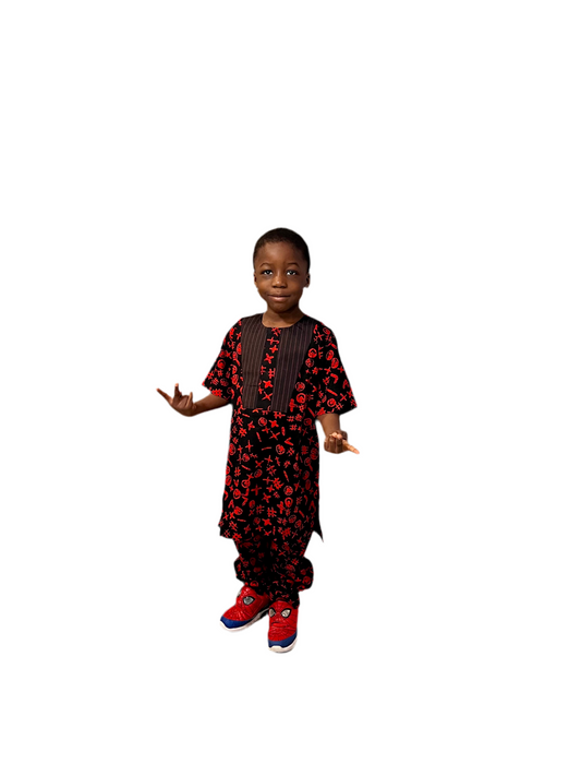 Afro Caleb Boys 2P Long Pant Set Afro American Outfits