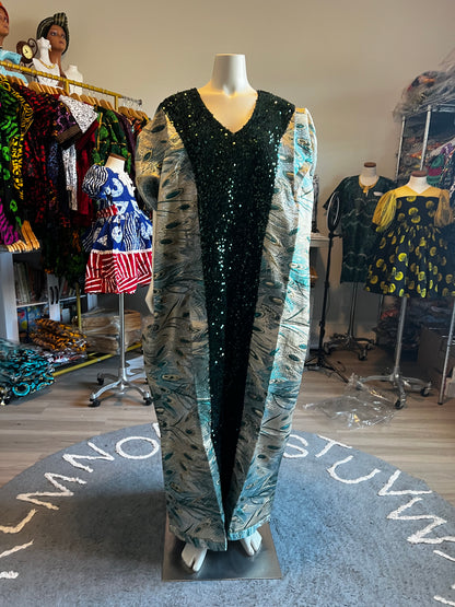 Afro Jemima Damask Brocade Boubou