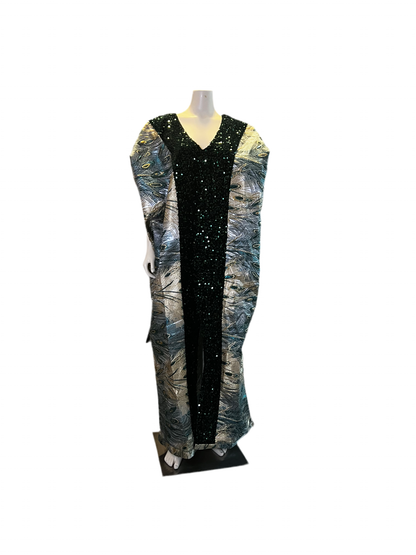 Afro Jemima Damask Brocade Boubou