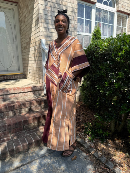 Special Occasions African Traditional Woven  Aso-Oke/Kente  Dress