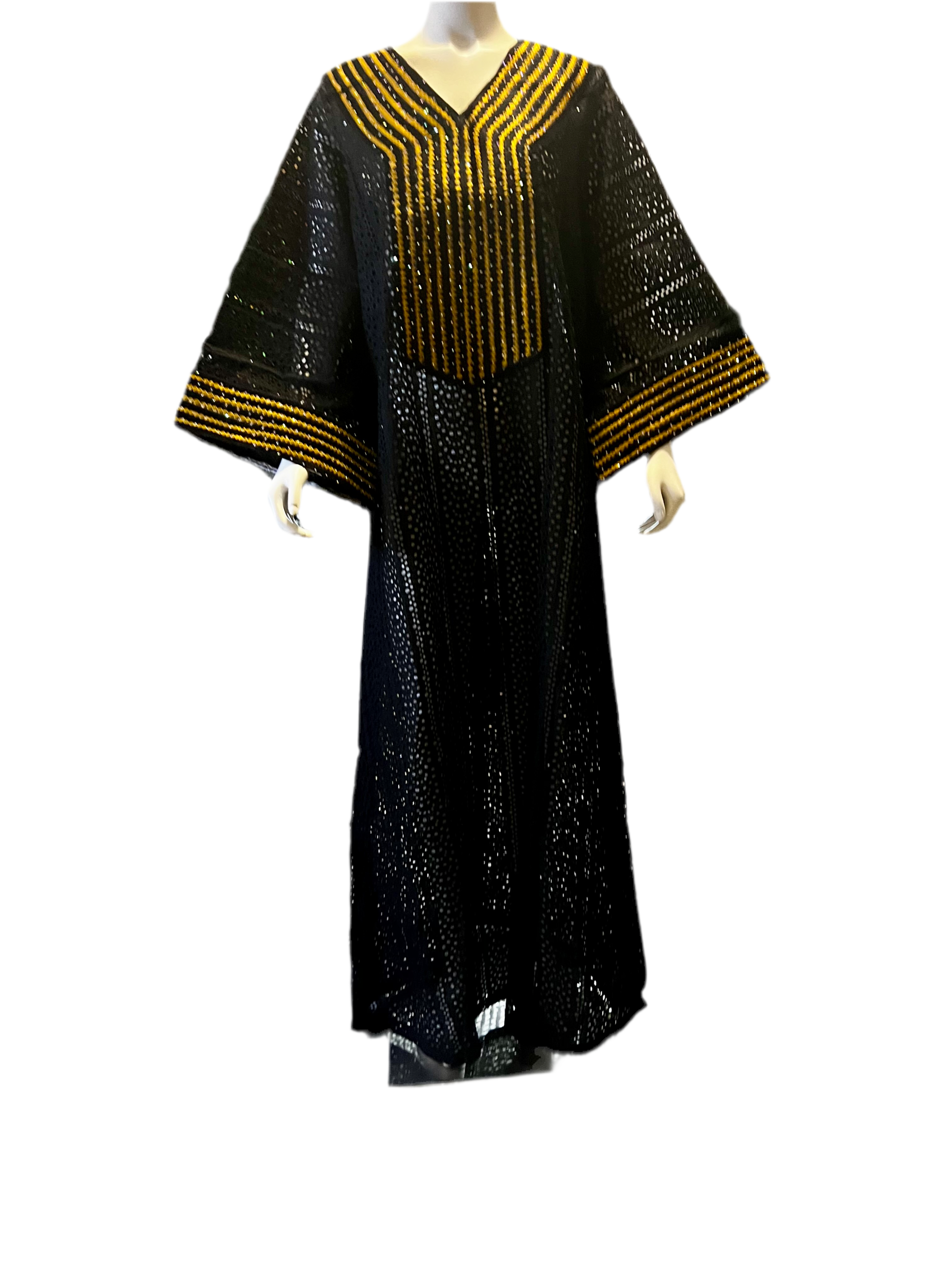 Afro Luxury Embroidered Lace Boubou/Kaftan Afro American Outfits