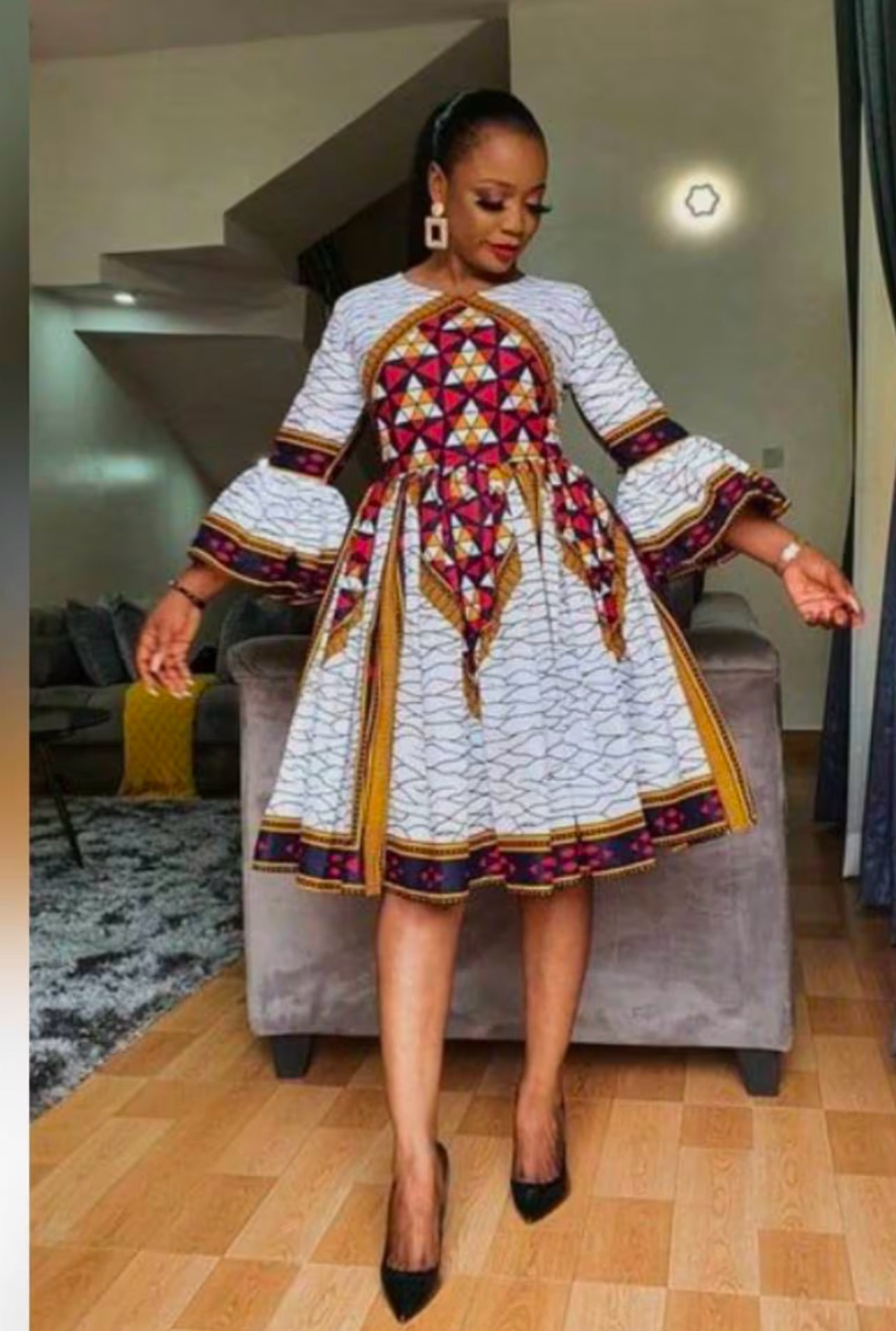 African Ethnic Print Ankara Afro Gabriela Dress