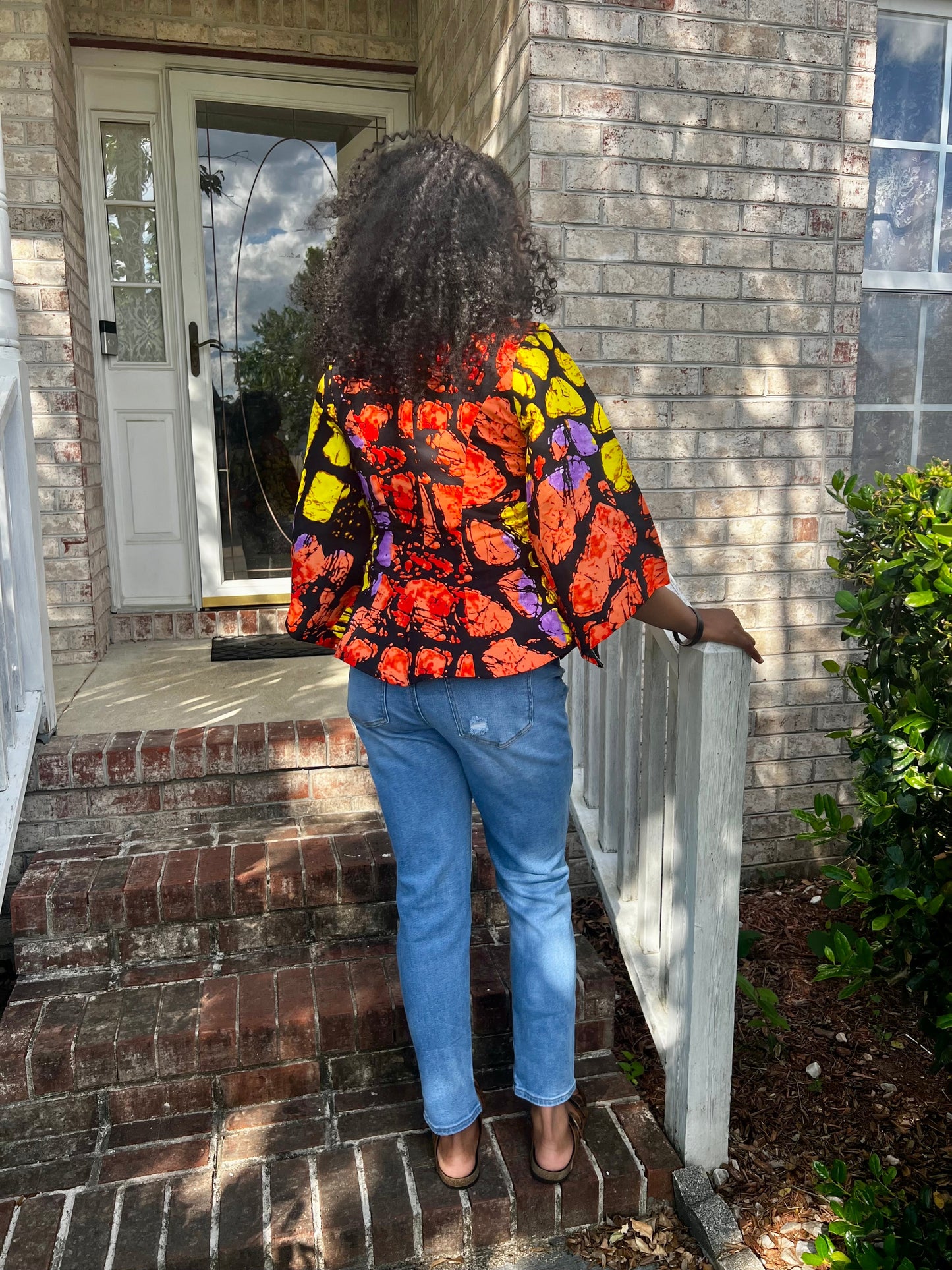 African Prints Ankara Fitted Tops/Blouse Afro American Outfits