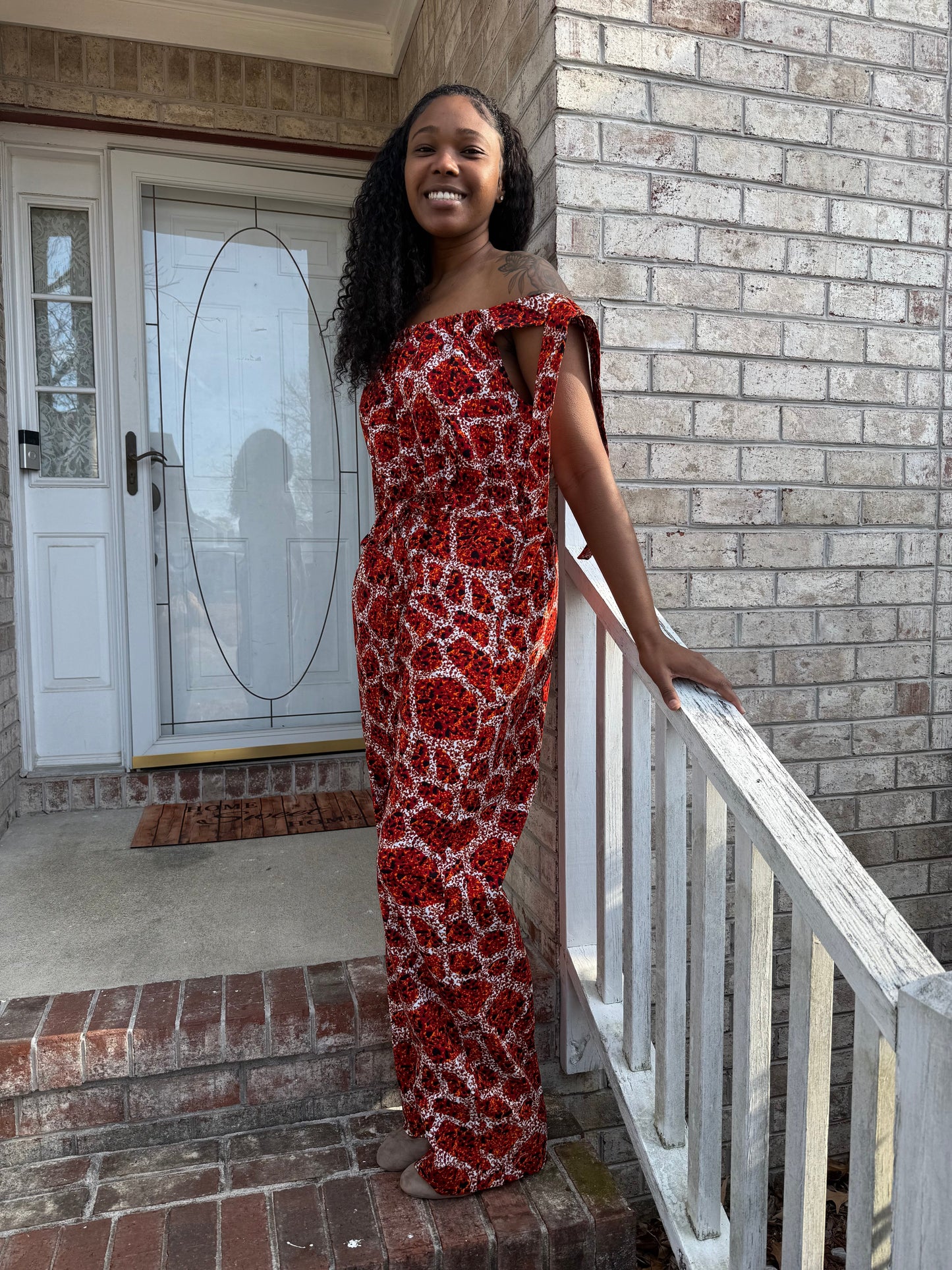 African Ankara Wax Print Afro Zina Jumpsuit Afro American Outfits