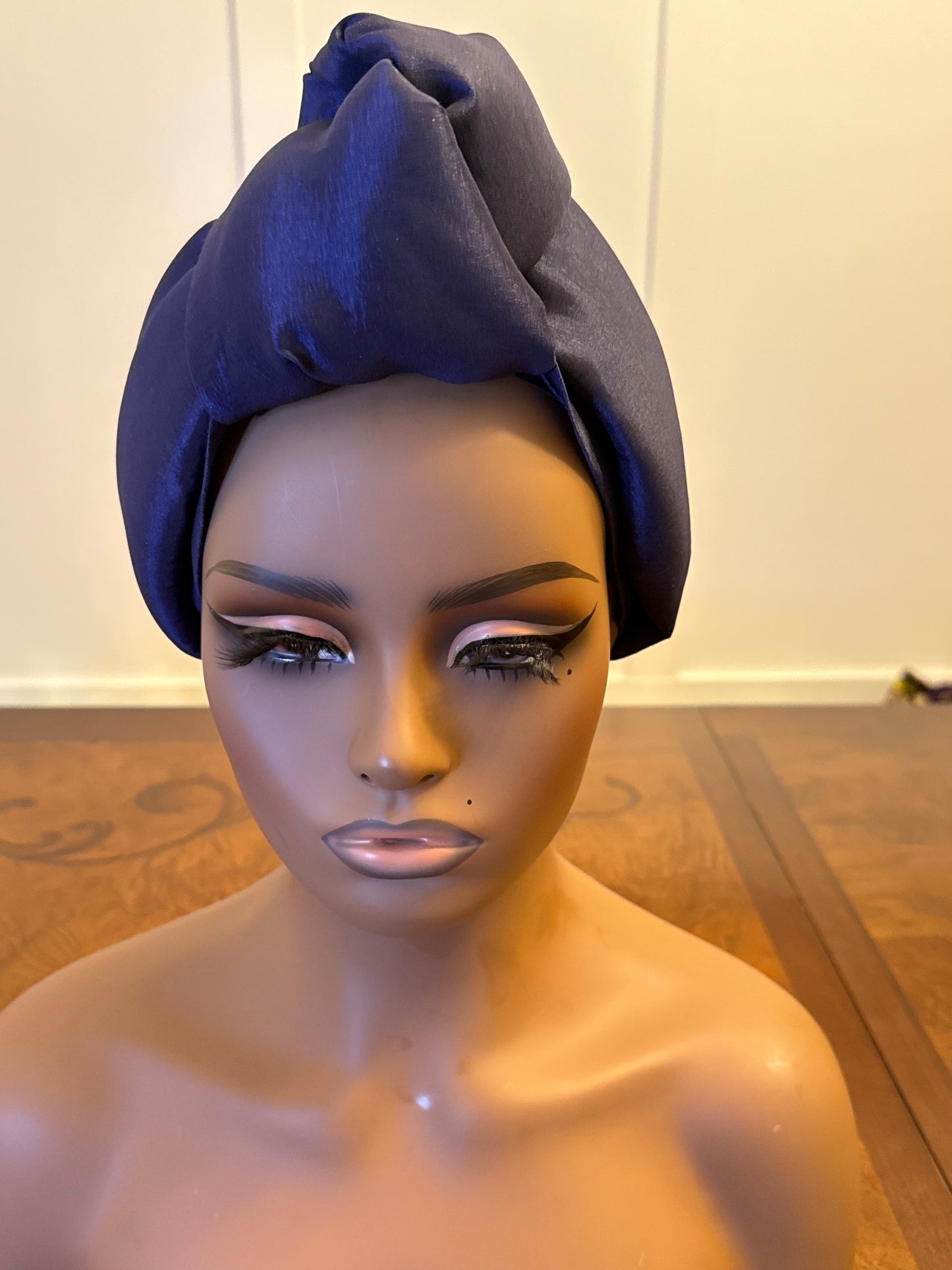 African 2 in 1p Twisted Front Turban/Hat/Cap