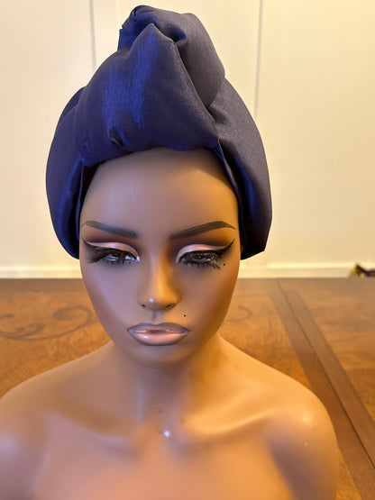 African 2 in 1p Twisted Front Turban/Hat/Cap