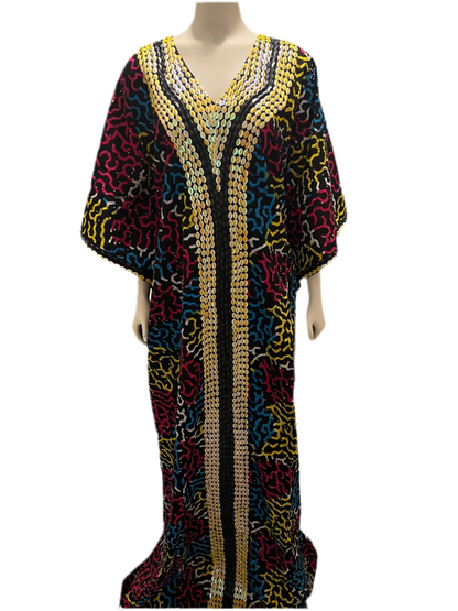 Beaded Ankara Boubou