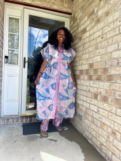 Afro Chic African Luxury Jacquard Brocade Beaded 2p Pant Set Afro American Outfits