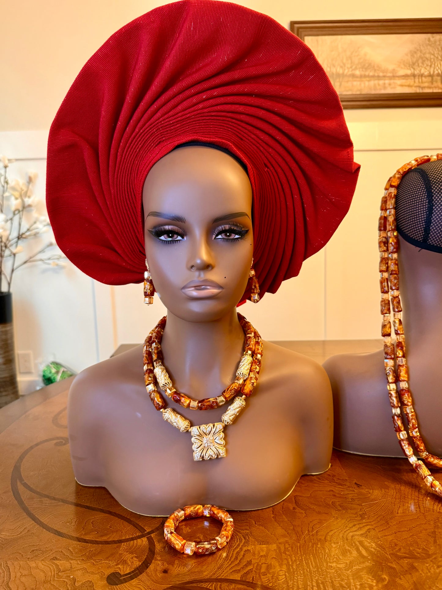 African Traditional Handmade Beads Bridal Set