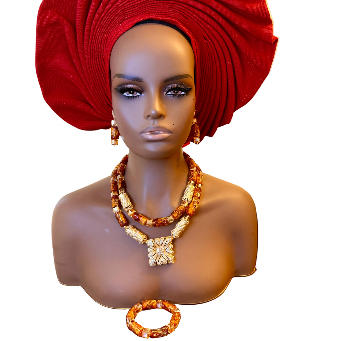 African Traditional Handmade Beads Bridal Set