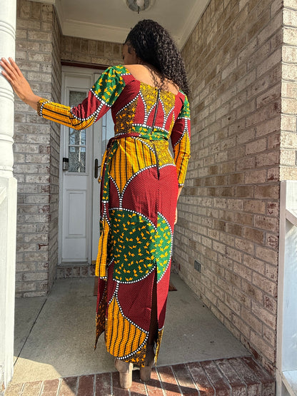 African  Ankara  Wax Print Women Wrapped Dress