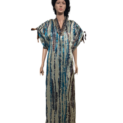 Afro Kayla Damask Brocade Dress