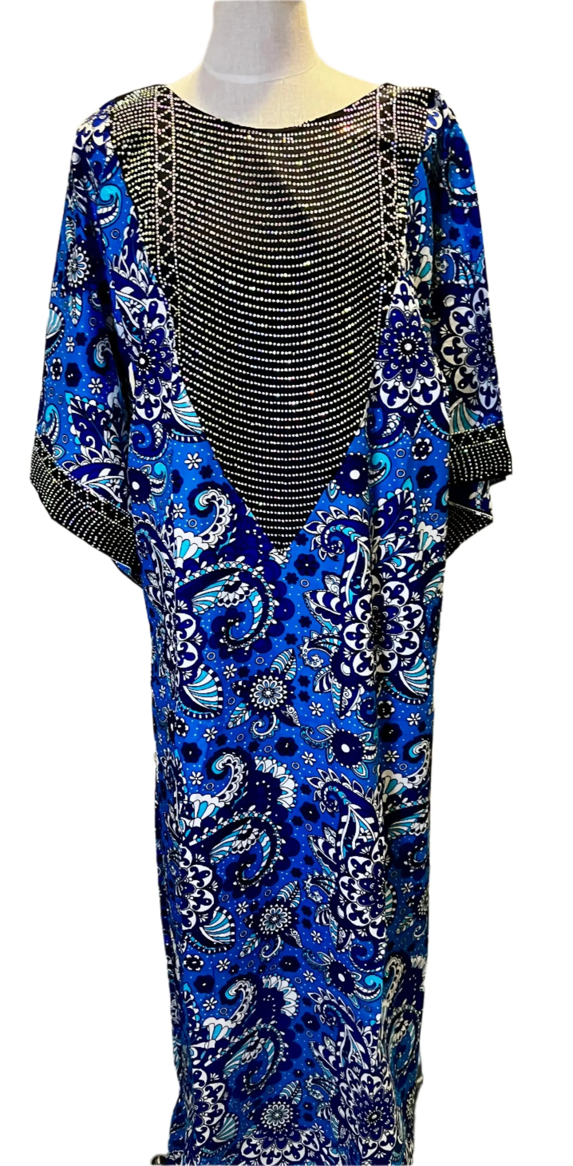 Ankara Kaftan with Stones Afro American Outfits