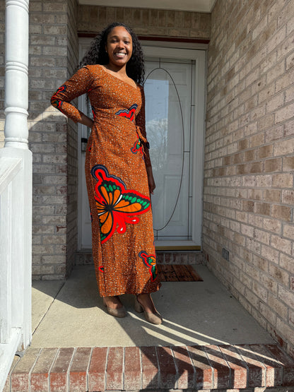 African  Ankara  Wax Print Women Wrapped Dress