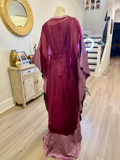 Elegant Rich Aunty Luxurious Damask Boubou