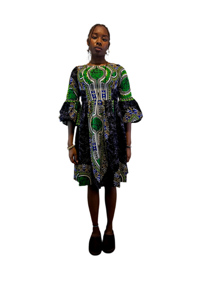 African Ethnic Print Ankara Afro Gabriela Dress