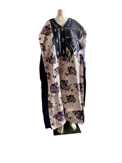 Afro  Lagos Damask Brocade Boubou