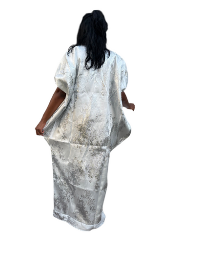 Luxury Afro Talia Damask Brocade Boubou Maxi Dress