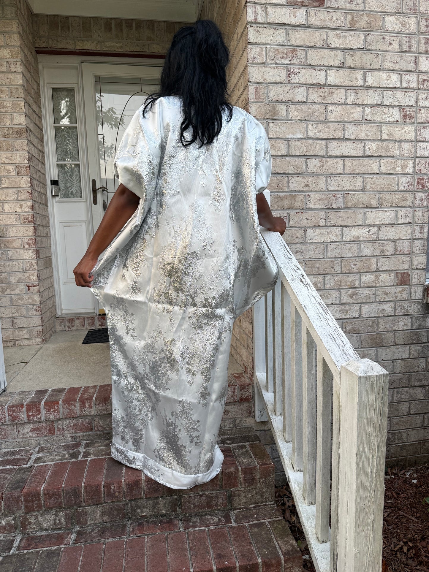 Luxury Afro Talia Damask Brocade Boubou Maxi Dress