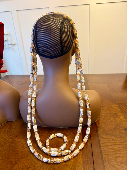African Traditional Handmade Beads Set for Bride/Groom
