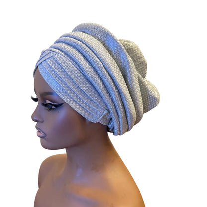 African glittering Step Patterned Turban