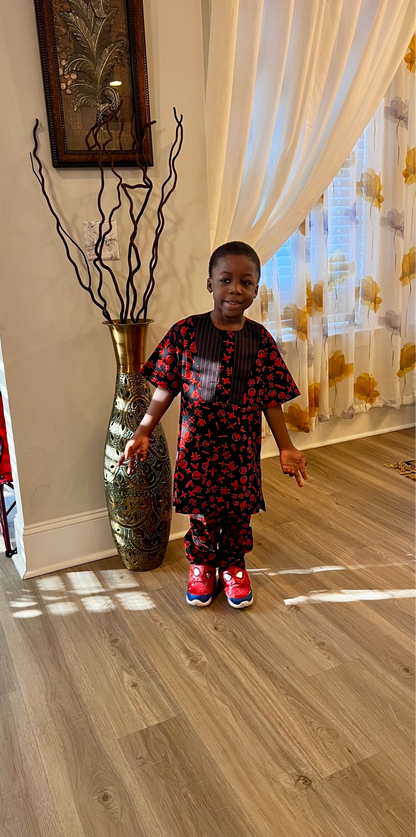 Afro Caleb Boys 2P Long Pant Set Afro American Outfits