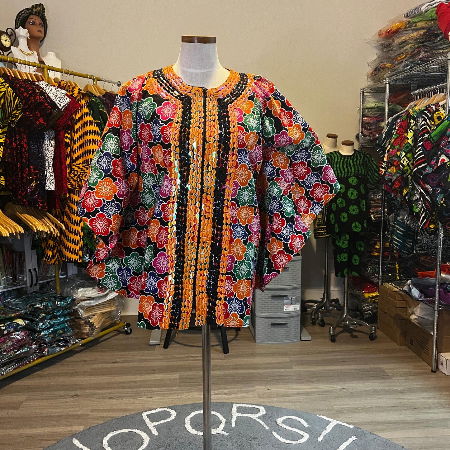 Afro Beaded Ankara Tops/Blouse Style 2