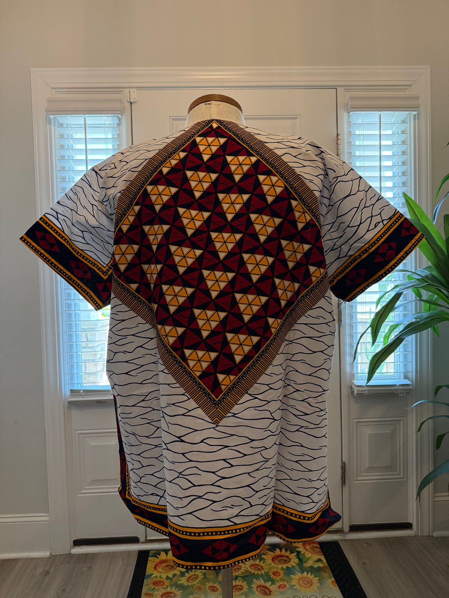 African Ethnic Print Men Danshiki Top