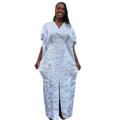 Luxury Afro Talia Damask Brocade Boubou Maxi Dress