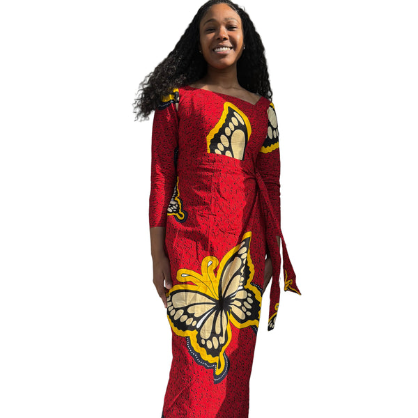 African  Ankara  Wax Print Women Wrapped Dress
