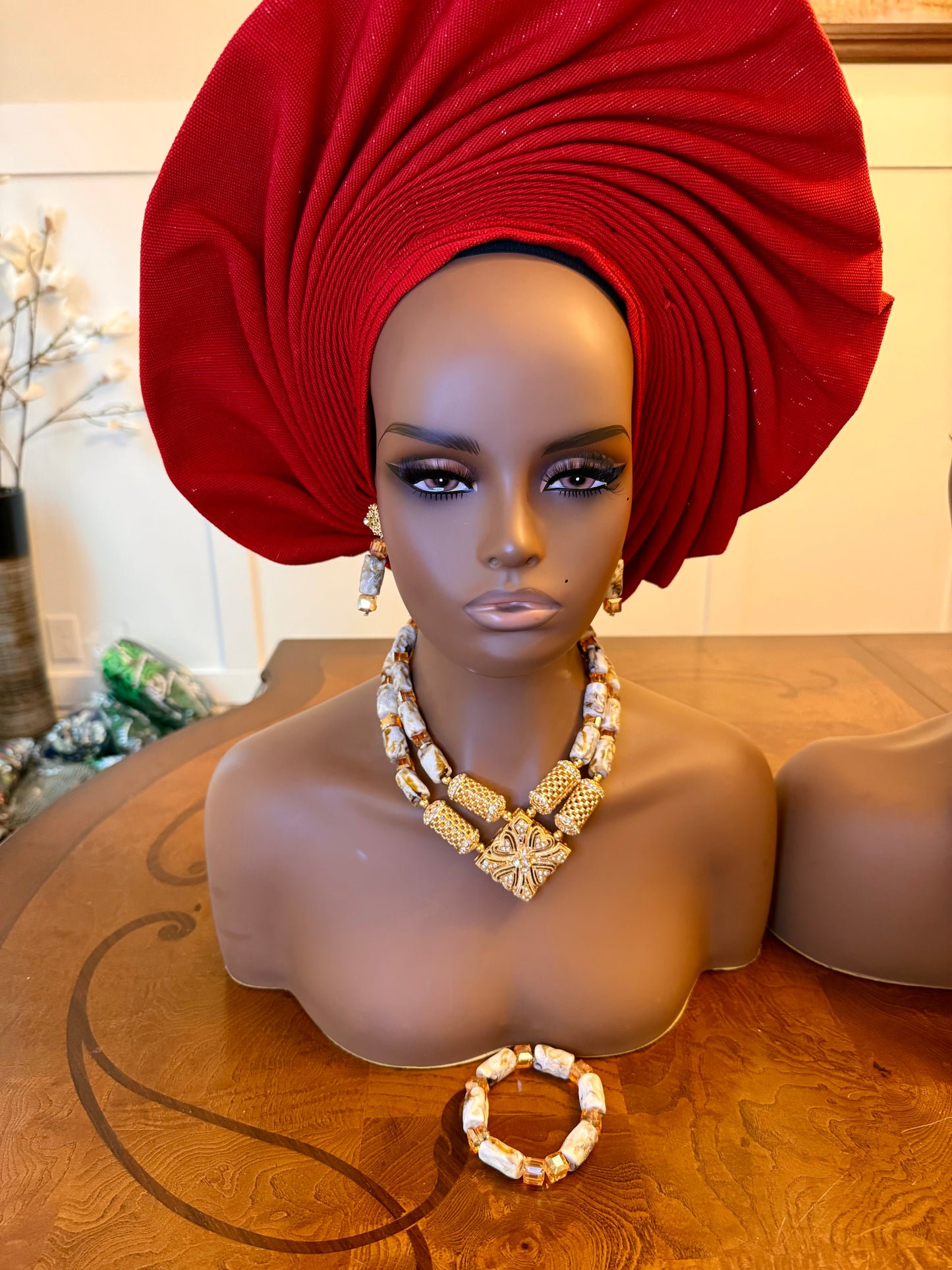 African Traditional Handmade Beads Set for Bride/Groom