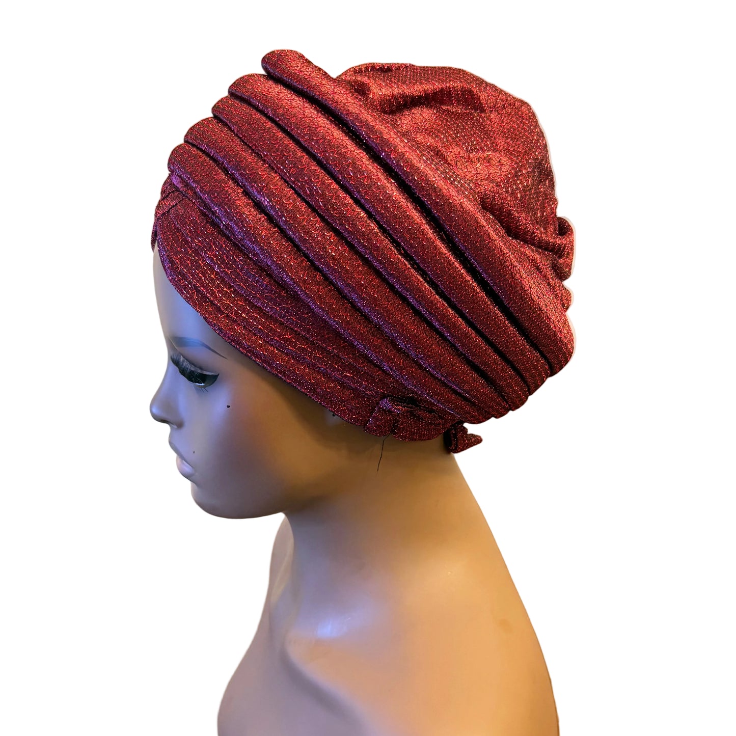 African glittering Step Patterned Turban
