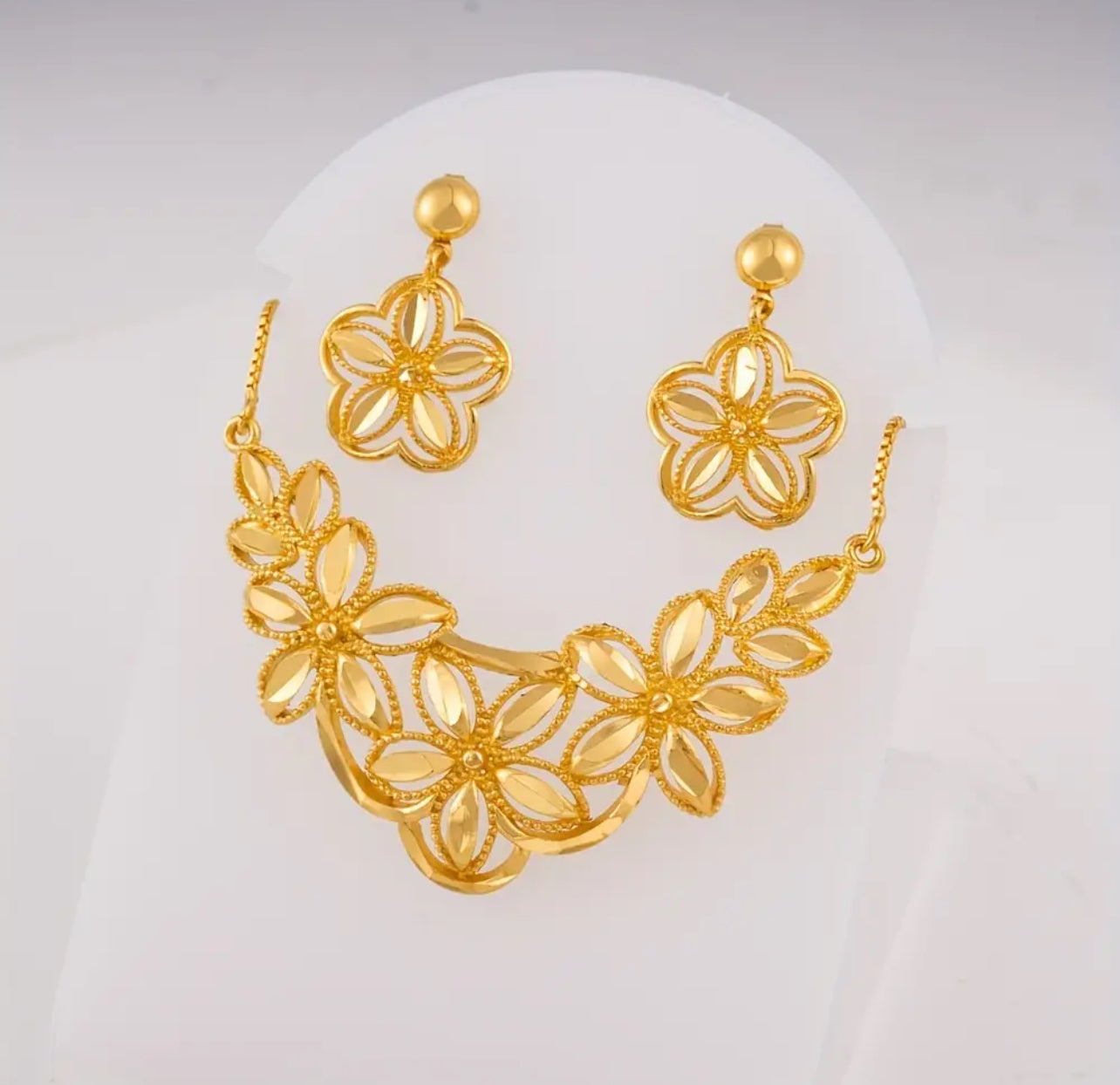 Gold Plated Tribal Jewelry Set Afro American Outfits