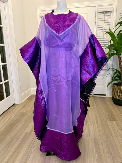 Elegant Rich Aunty Luxurious Damask Boubou