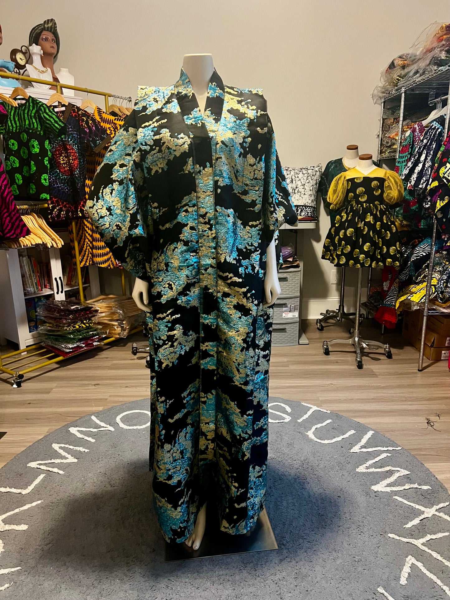 Afro Bernice Damask Brocade Boubou