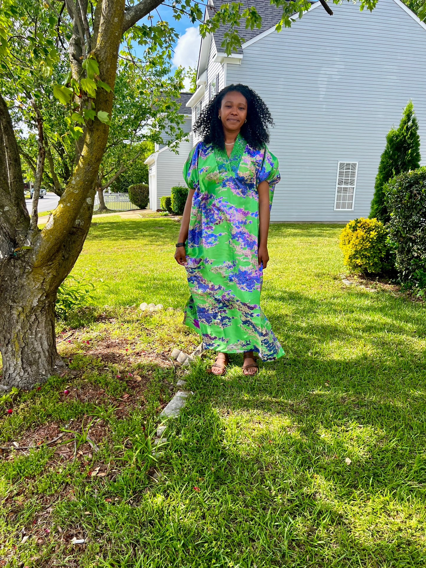 Afro Zyana Luxury Damask Brocade Boubou